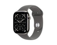 Apple watch Apple Watch Series 11 GPS + Cellular 42mm Boitier en Titane Naturel avec Bracelett Sport Gris Minéral - S/M