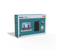 PC portable Hp Pack 14-EP0055 14" Full HD Intel Core i3 8 Go RAM 512 Go SSD Argent + Souris sans fil + Housse 14" + Microsoft 365 personnel 1 an