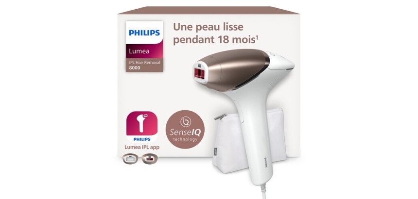Epilation semi-définitive Philips Lumea série 8000 SenseIQ BRI945