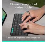 Accessoires Tablette Logitech Flip Folio, étui clavier pour iPad Pro 11 pouces (M4) et iPad Air 11 pouces (M2 et M3) (5e génération - 2024) - Graphite