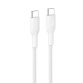 Chargeur et câble d'alimentation PC Belkin à gaine tressée USB-C vers USB-C 240W, longueur 1m, blanc
