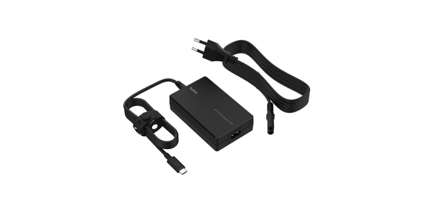 Chargeur et câble d'alimentation PC Belkin Adaptateur secteur Core GaN 100W avec câble USB-C de 2,5 m, noir