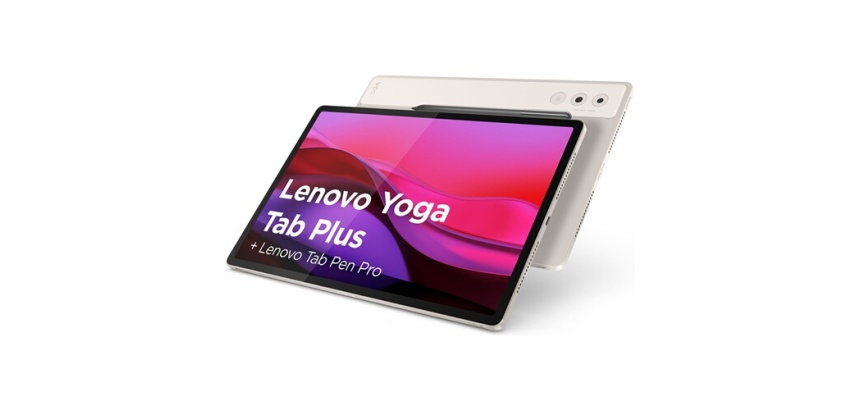 Tablette tactile Lenovo Yoga Tab Plus 12,7" 256 Go Coquillage + Stylet Lenovo Tab Pen Pro