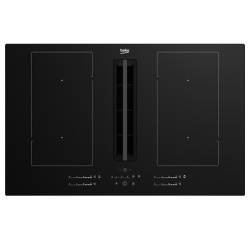Plaque de cuisson avec hotte intégrée Beko HIXI84701UP noir