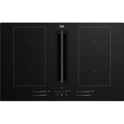 Plaque de cuisson avec hotte intégrée Beko HIXI84701UP noir