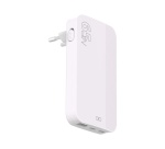 Chargeur pour téléphone mobile Force Power CS 65W USB A+C+C PD GaN Pliable Recyclé Blanc
