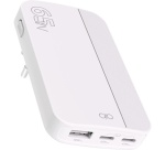 Chargeur pour téléphone mobile Force Power CS 65W USB A+C+C PD GaN Pliable Recyclé Blanc