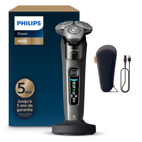Rasoir électrique Philips X9002/10 Rasoir electrique 100 % etanche Serie i9000 avec SkinIQ
