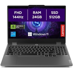 PC portable Lenovo Gaming LOQ 15IAX9 15,6" Full HD 144 Hz Intel Core i5 24 Go RAM 512 Go SSD Nvidia GeForce RTX 4050 Gris Luna