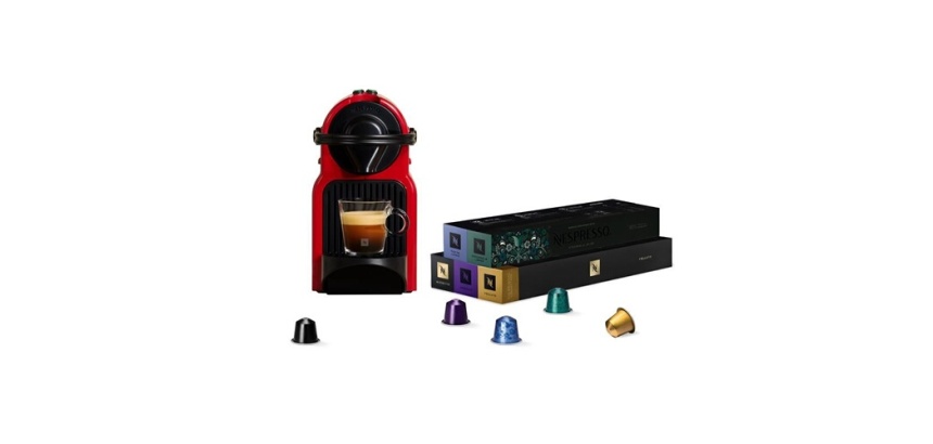 Cafetière Nespresso Krups YY5789 INISSIA rouge + 50 capsules