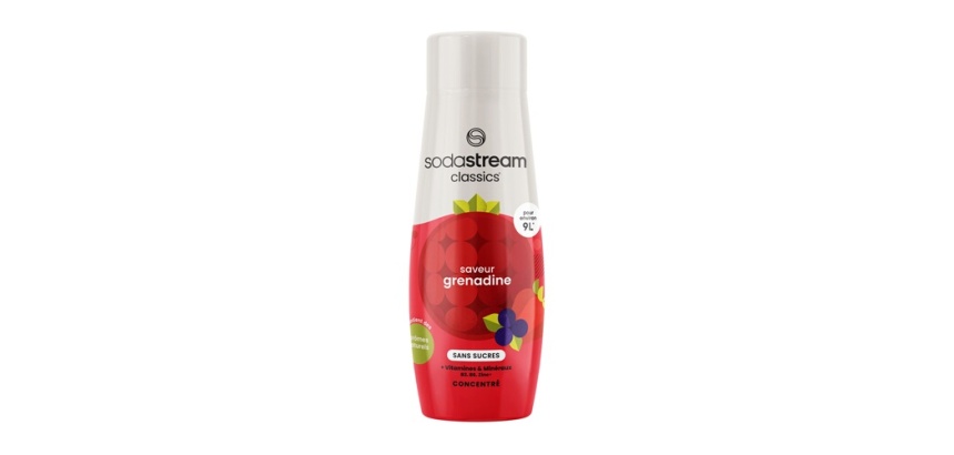 Sirop et concentré Sodastream Concentre Saveur GRENADINE SANS SUCRES 440ml