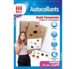 Papier d'impression Micro Appli Autocollants Ronds Transparents - 4 feuilles A4 - 96 autocollants
