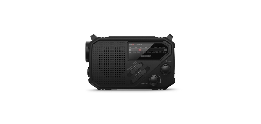 Radio Philips portable TAR1609 avec lampe torche Noir