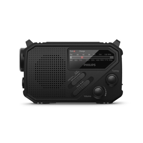 Radio Philips portable TAR1609 avec lampe torche Noir