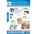Papier d'impression Micro Appli Autocollants Ronds Blancs - 4 feuilles A4 - 96 autocollants
