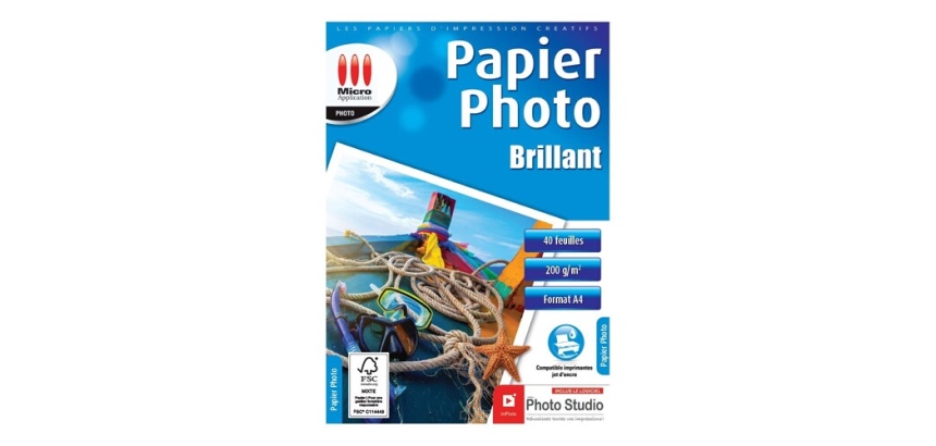 Papier d'impression Micro Appli Photo Brillant A4 - pack - 200 g/m² - 40 Feuilles