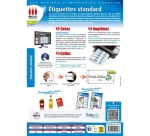 Papier d'impression Micro Appli Lot de 600 étiquettes standard Multi-usage 2,96 x 6,05 cm Blanc