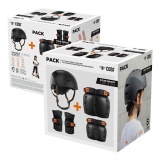 Casque vélo Casr Pack avec Kit de protection pour enfants Classic Helmet Noir