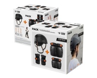 Casque vélo Casr Pack avec Kit de protection pour enfants Classic Helmet Noir