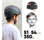 Casque vélo Casr Pack avec Kit de protection pour enfants Classic Helmet Noir