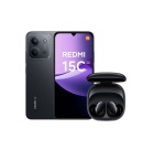 Smartphone Xiaomi Pack Redmi 15C 6,9" 5G Double nano SIM 256 Go Midnight Black + Redmi Buds 6 Play Noir