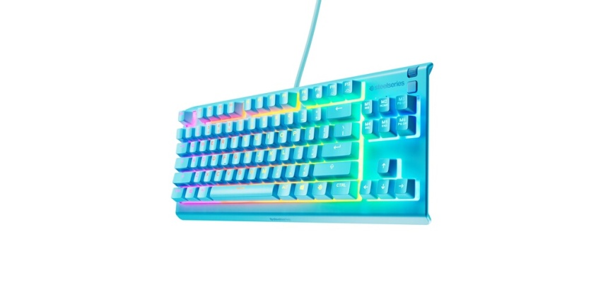 Clavier Steelseries Gaming filaire Apex 3 TKL Bleu Aqua