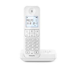 Téléphone sans fil Philips fixe avec répondeur D2751W Solo Blanc