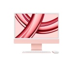 iMac Apple 24" écran retina 4,5K 256 Go SSD 8 Go RAM Puce M3 CPU 8 cœurs GPU 10 cœurs Rose Reconditionné