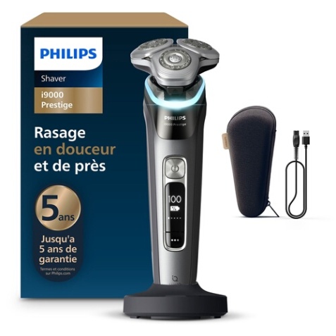 Rasoir électrique Philips XP9202/10 100 % étanche Serie i9000 prestige avec SkinIQ