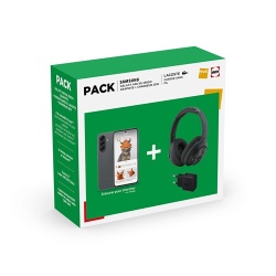 Smartphone Samsung Pack Galaxy A56 5G 256Go Graphite + Casque bluetooth Lacoste The blend Noir + Chargeur 25W