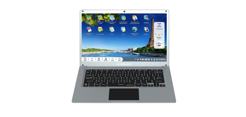 PC portable Ordissimo Eve 4 14" Intel Celeron 8 Go RAM 256 Go SSD Gris