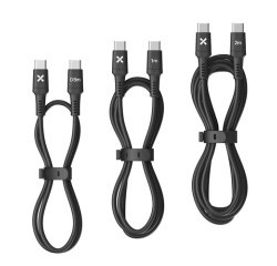 Câble téléphone portable Wefix Lot de 3 USB-C vers USB-C : 0.5/1/2 M Noir