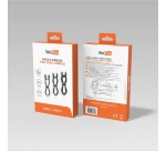 Câble téléphone portable Wefix Lot de 3 USB-C vers USB-C : 0.5/1/2 M Noir