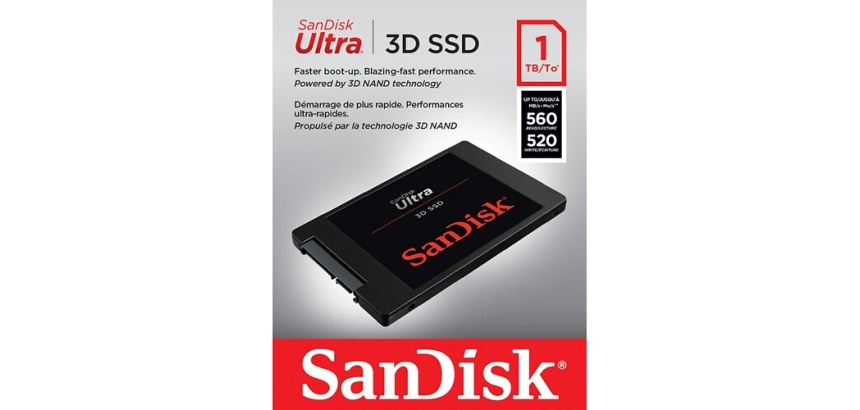 SSD interne Sandisk Ultra 3D SATA 2.5'' 1TB + Rescu pro