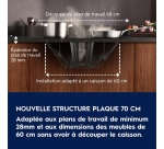 Plaque de cuisson avec hotte intégrée Electrolux KCC73443 + HOTTE INTEGREE