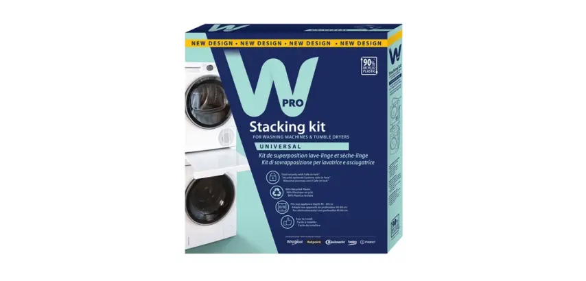 Kit de superposition Wpro Kit de superposition universel pour lave-linge/seche-linge avec tablette coulissante