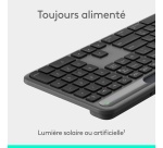 Clavier Logitech sans fil Bluetooth Azerty Signature Slim Solar+ Graphite