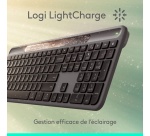 Clavier Logitech sans fil Bluetooth Azerty Signature Slim Solar+ Graphite