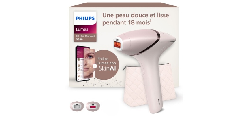Epilation semi-définitive Philips Lumea série 9900, BRI950/02Epilateur à lumière pulsée sans-fil