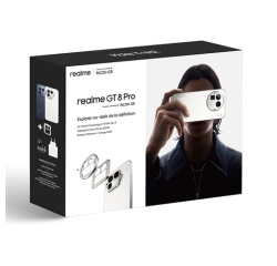 Smartphone Realme Pack GT8 PRO 16/512 Go Bleu + kit deco Bleu + Chargeur 120W blanc + Buds Clip noir