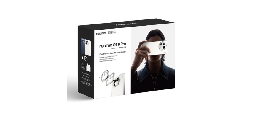 Smartphone Realme Pack GT8 PRO 16/512 Go Bleu + kit deco Bleu + Chargeur 120W blanc + Buds Clip noir