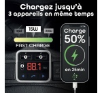 Transmetteur audio Tnb FM Bluetooth -  kit mains libres - gris