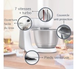 Robot pâtissier Bosch Mum5 Série 4 MUM58200E 1000 W Blanc Argent