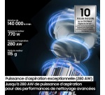 Aspirateur balai Samsung Bespoke AI Jet Lite Complete Gris VS80F28EFP