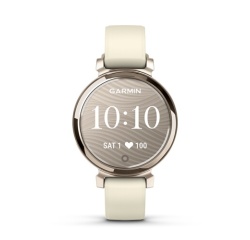 Montre connectée Garmin Lily 2, Cream Gold bracelet silicone blanc coco
