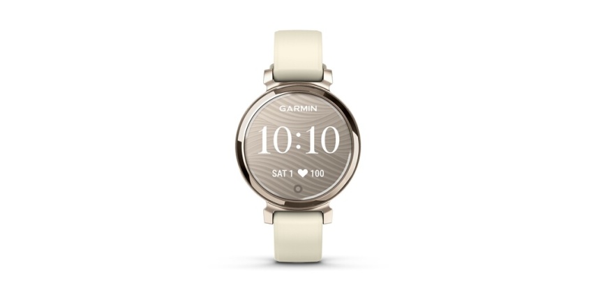 Montre connectée Garmin Lily 2, Cream Gold bracelet silicone blanc coco