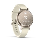 Montre connectée Garmin Lily 2, Cream Gold bracelet silicone blanc coco