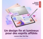 Tablette tactile Lenovo Pack Idea Tab Plus 12,1" 256 Go Gris + Coque de protection avec clavier et stylet