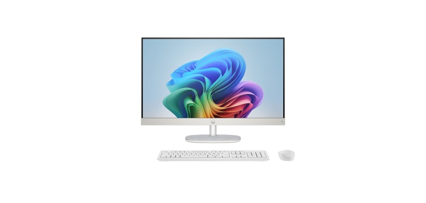 PC tout en un Hp 27-cr0077nf 27" AMD Ryzen 7 16 Go RAM 512 Go SSD Blanc coquillage