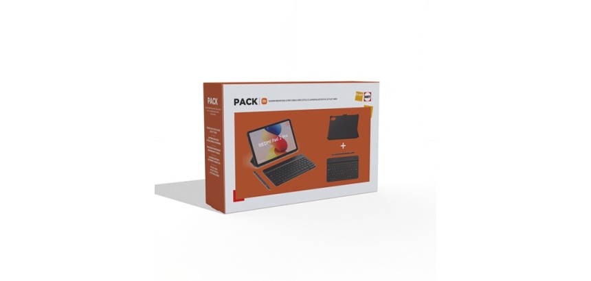 Tablette tactile Xiaomi Pack Redmi Pad 2 Pro 12,1" 128 Go Gris + Etui Noir + Clavier Bluetooth Noir + Stylet Gris